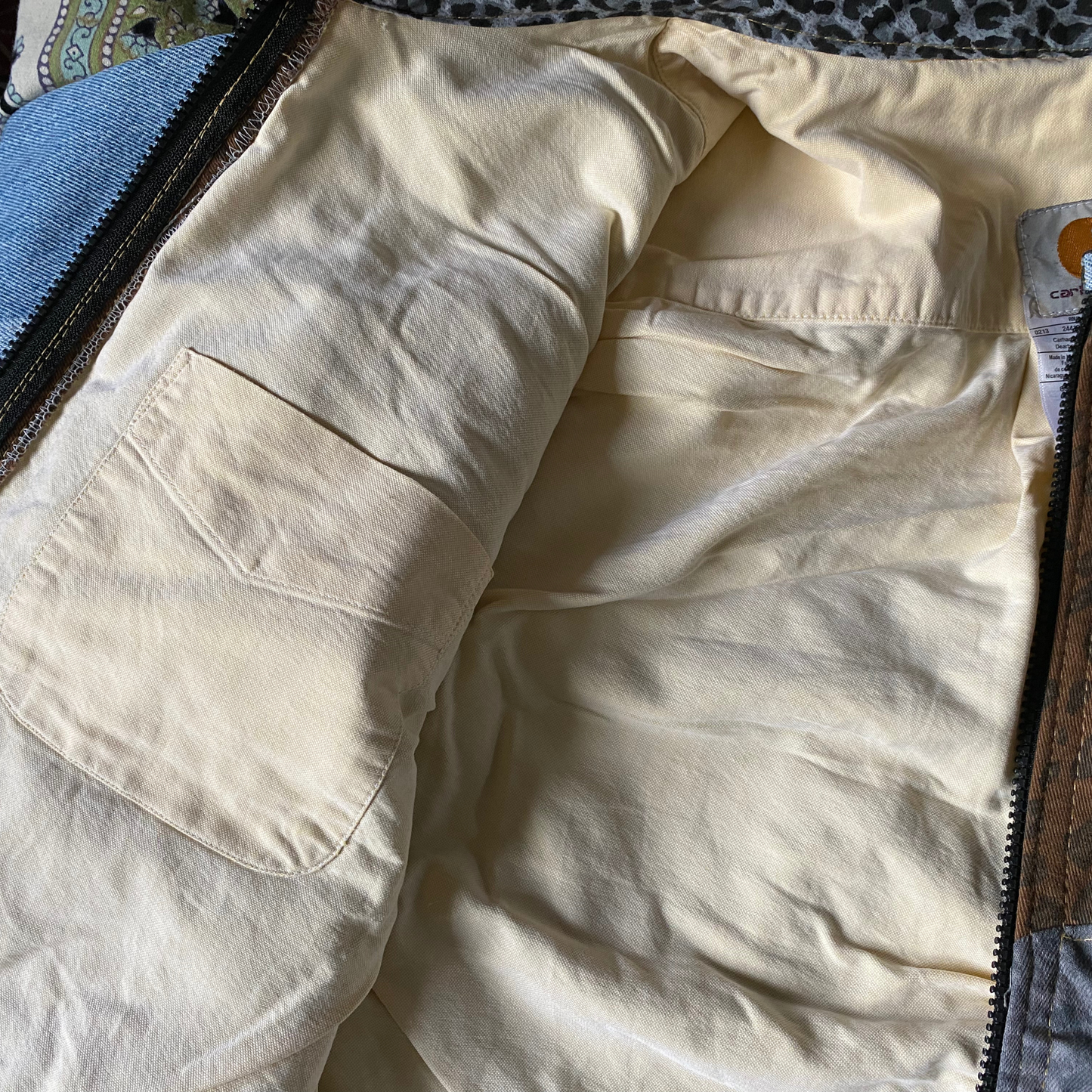 Reworked Denim Patchwork Jacket Carhartt-Style 8