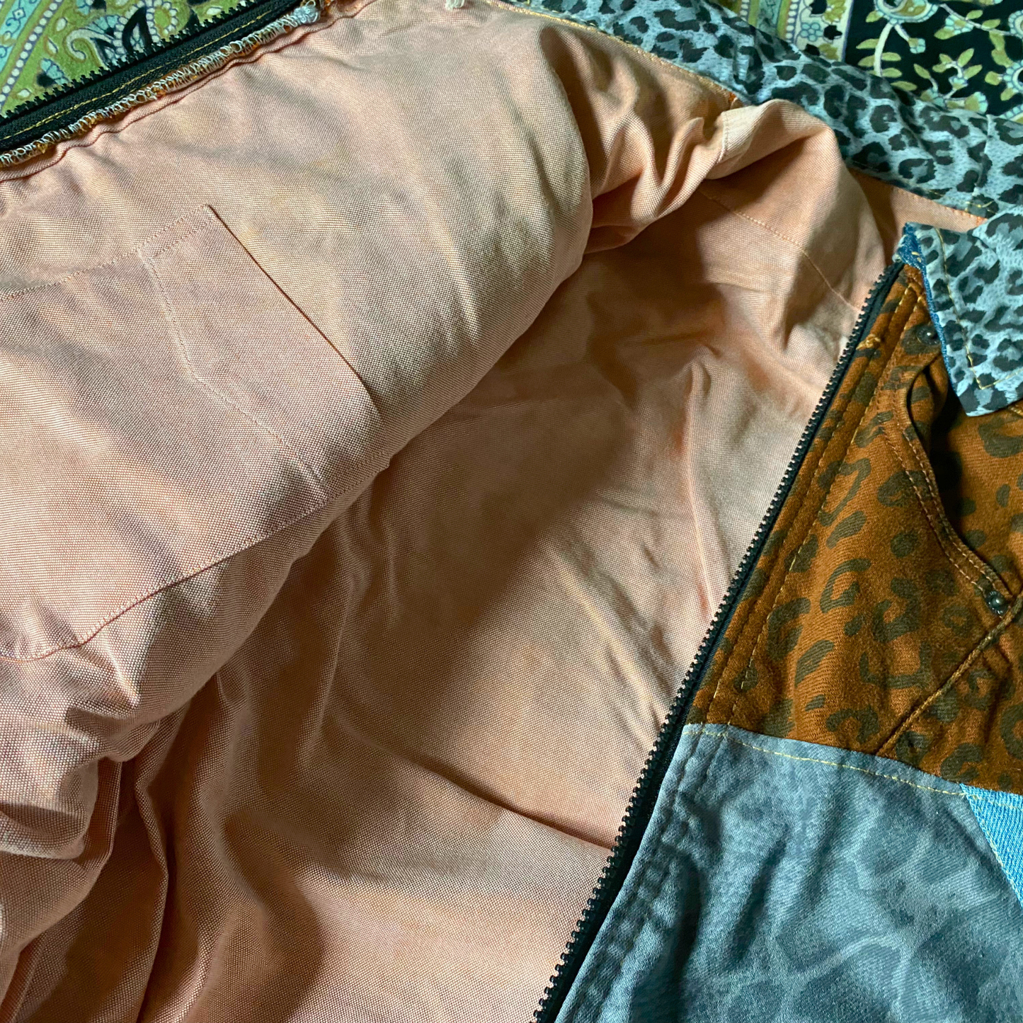 Reworked Denim Patchwork Jacket Carhartt-Style 2