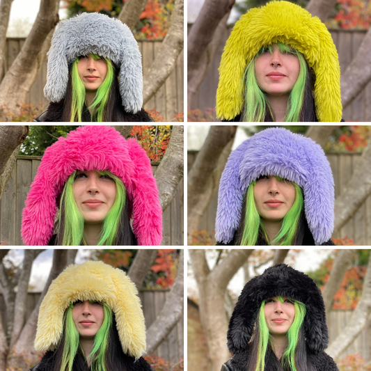 Warm Fluffy Floppy Rabbit Hat