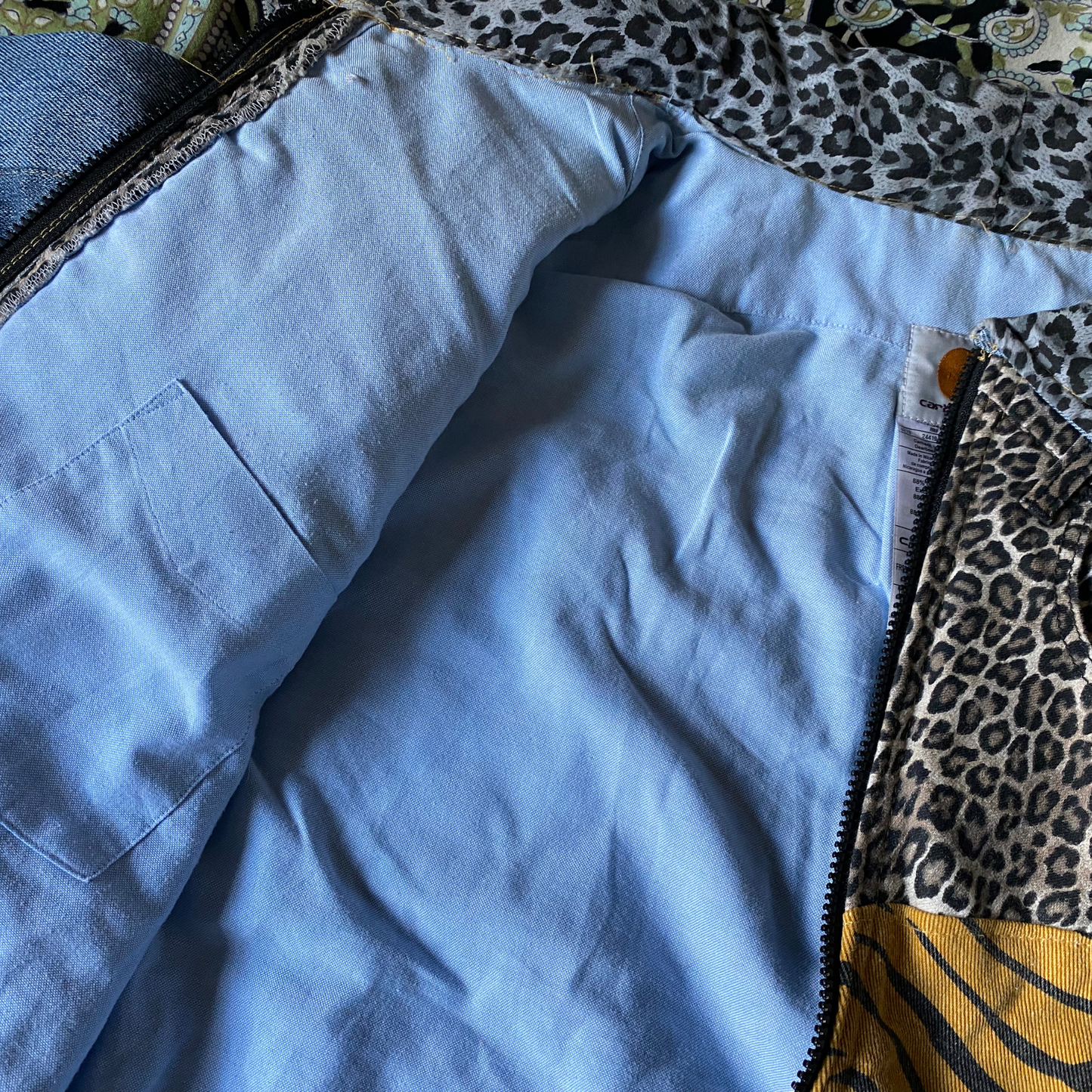 Reworked Denim Patchwork Jacket Carhartt-Style 4