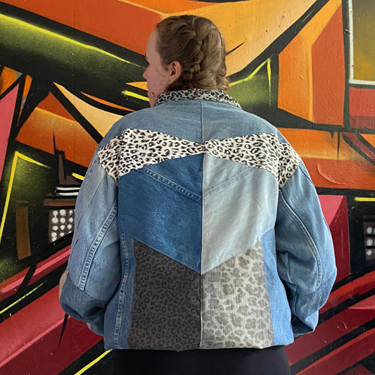 Reworked Denim Patchwork Jacket Carhartt-Style 8