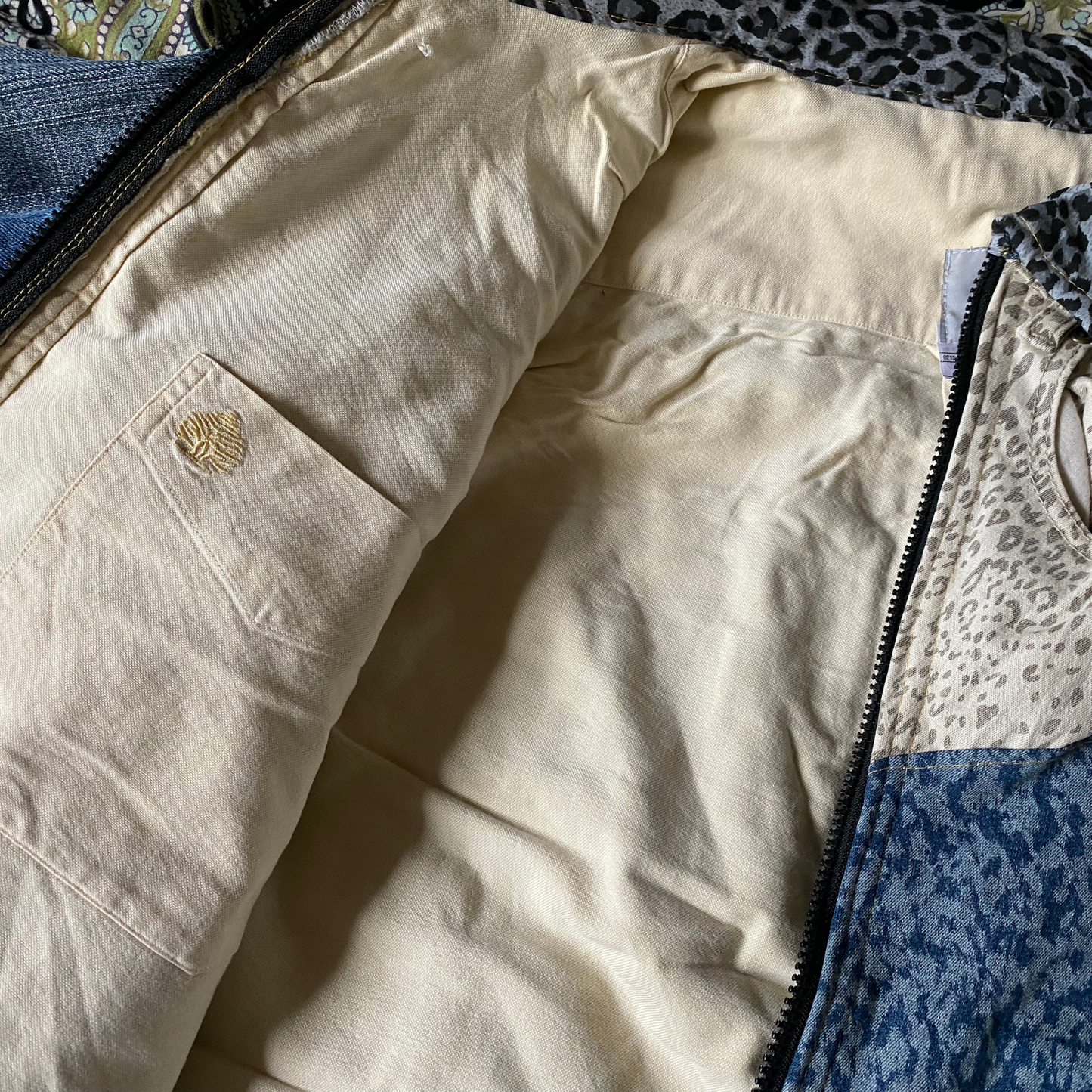 Reworked Denim Patchwork Jacket Carhartt-Style 6