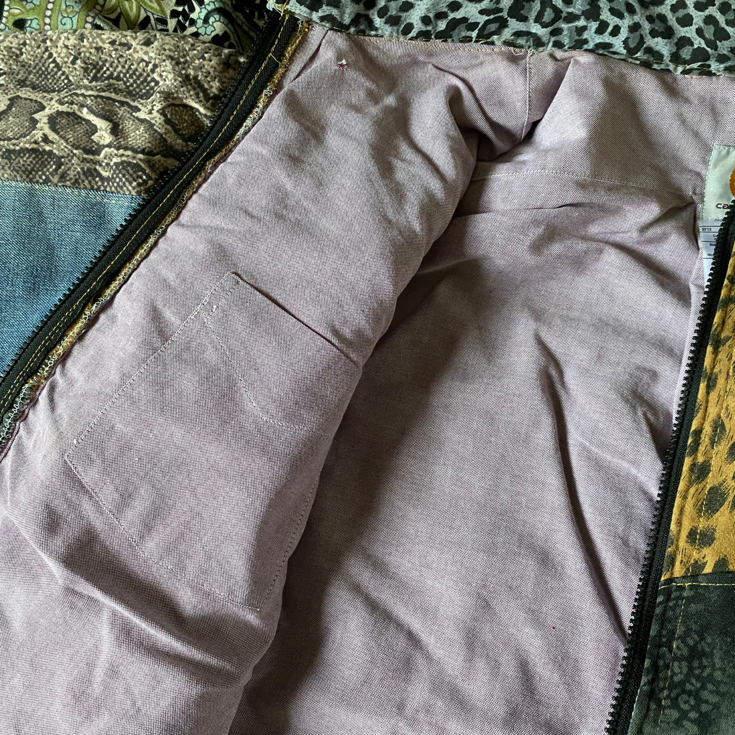 Reworked Denim Patchwork Jacket Carhartt-Style 3