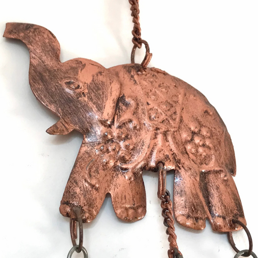 Hanging Brass Elephant Wind Chime