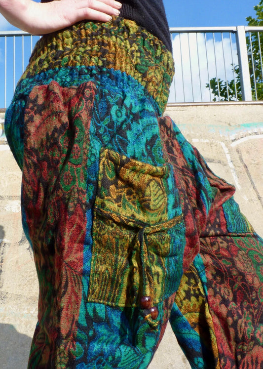 Cosy Warm Winter Blanket Trousers - Evergreen