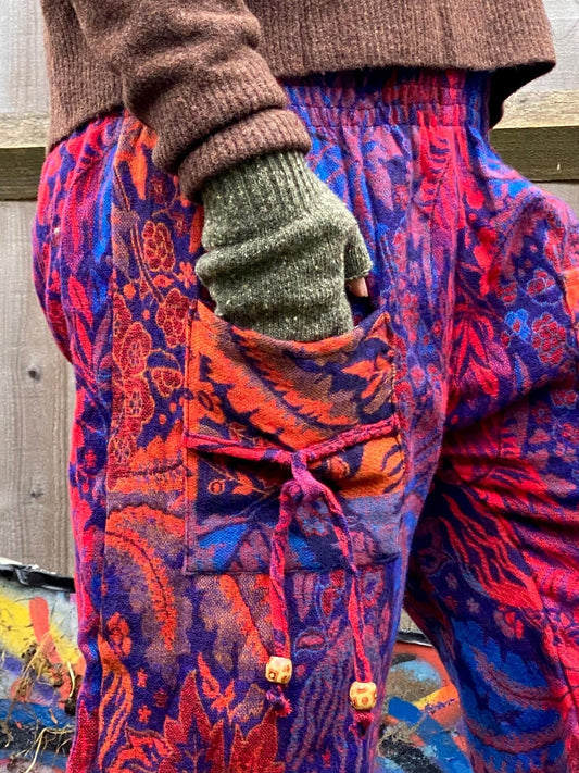 Cosy Warm Winter Blanket Trousers - Blaze