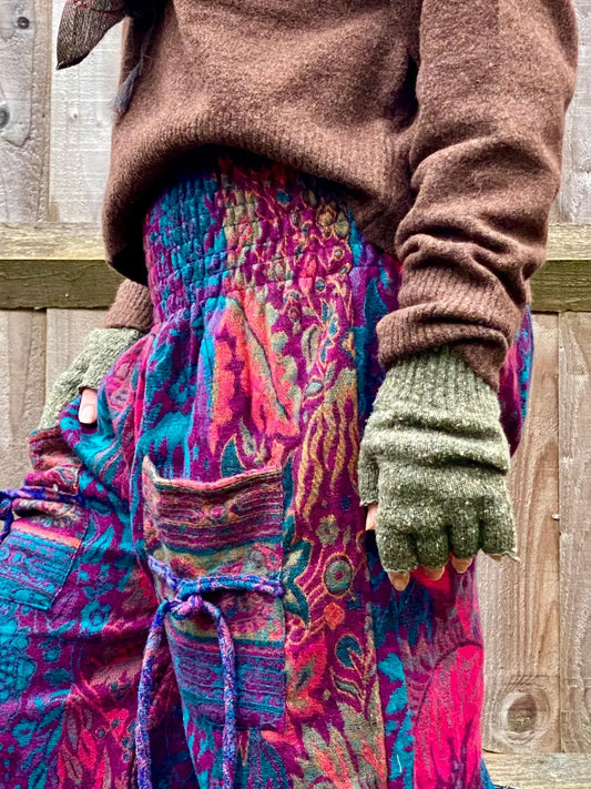 Cosy Warm Winter Blanket Trousers - Anemone