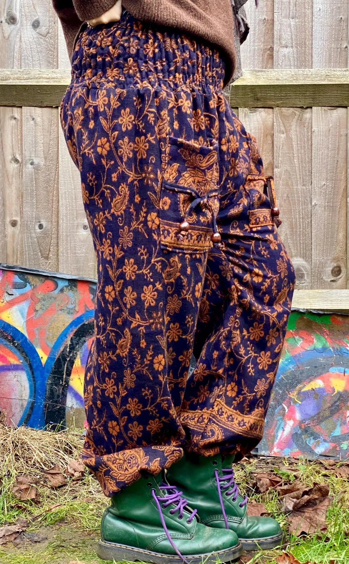 Cosy Warm Winter Blanket Trousers - French Navy