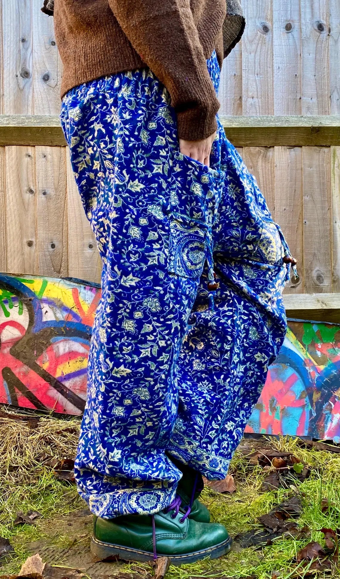 Extra Thick Cosy Warm Winter Blanket Trousers - Royal Blue