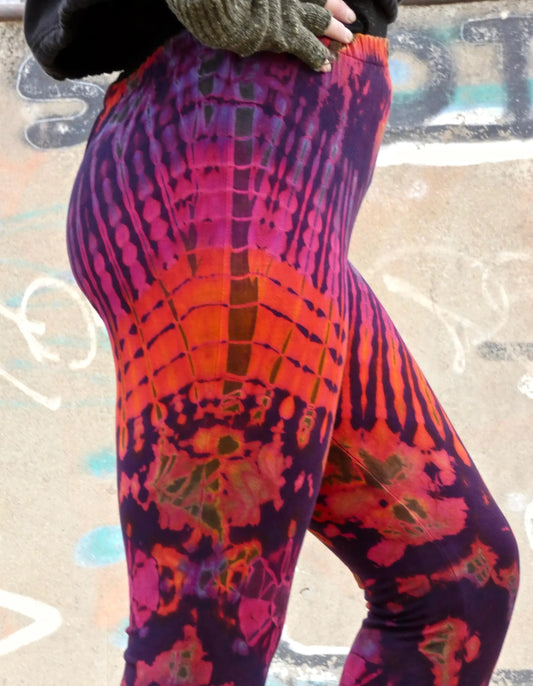 Purple Sunset Rainbow Tie-Dye Leggings REGULAR