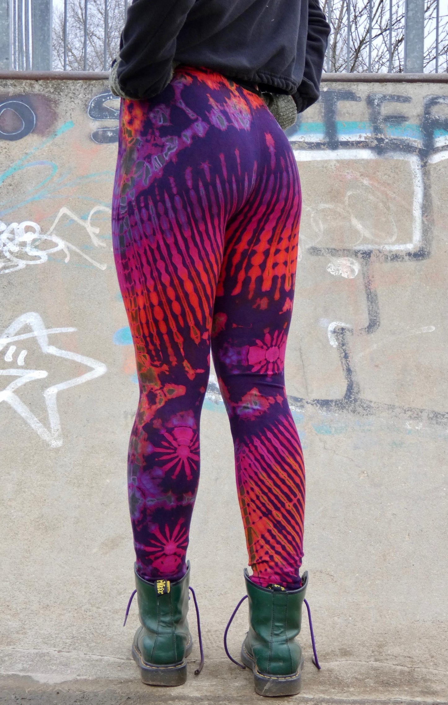Purple Sunset Rainbow Tie-Dye Leggings REGULAR