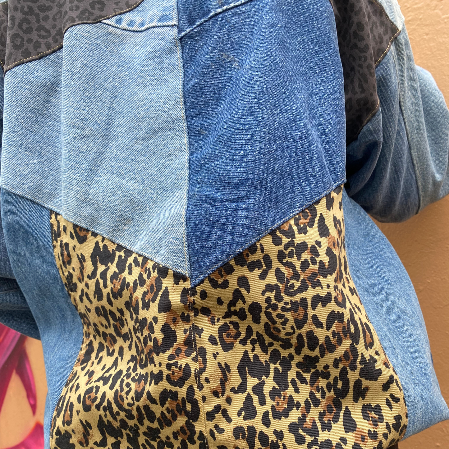 Reworked Denim Patchwork Jacket Carhartt-Style 1