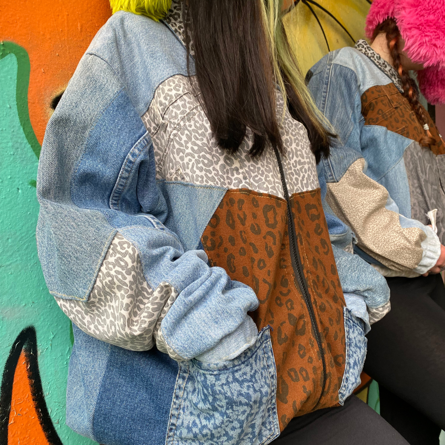 Reworked Denim Patchwork Jacket Carhartt-Style 1