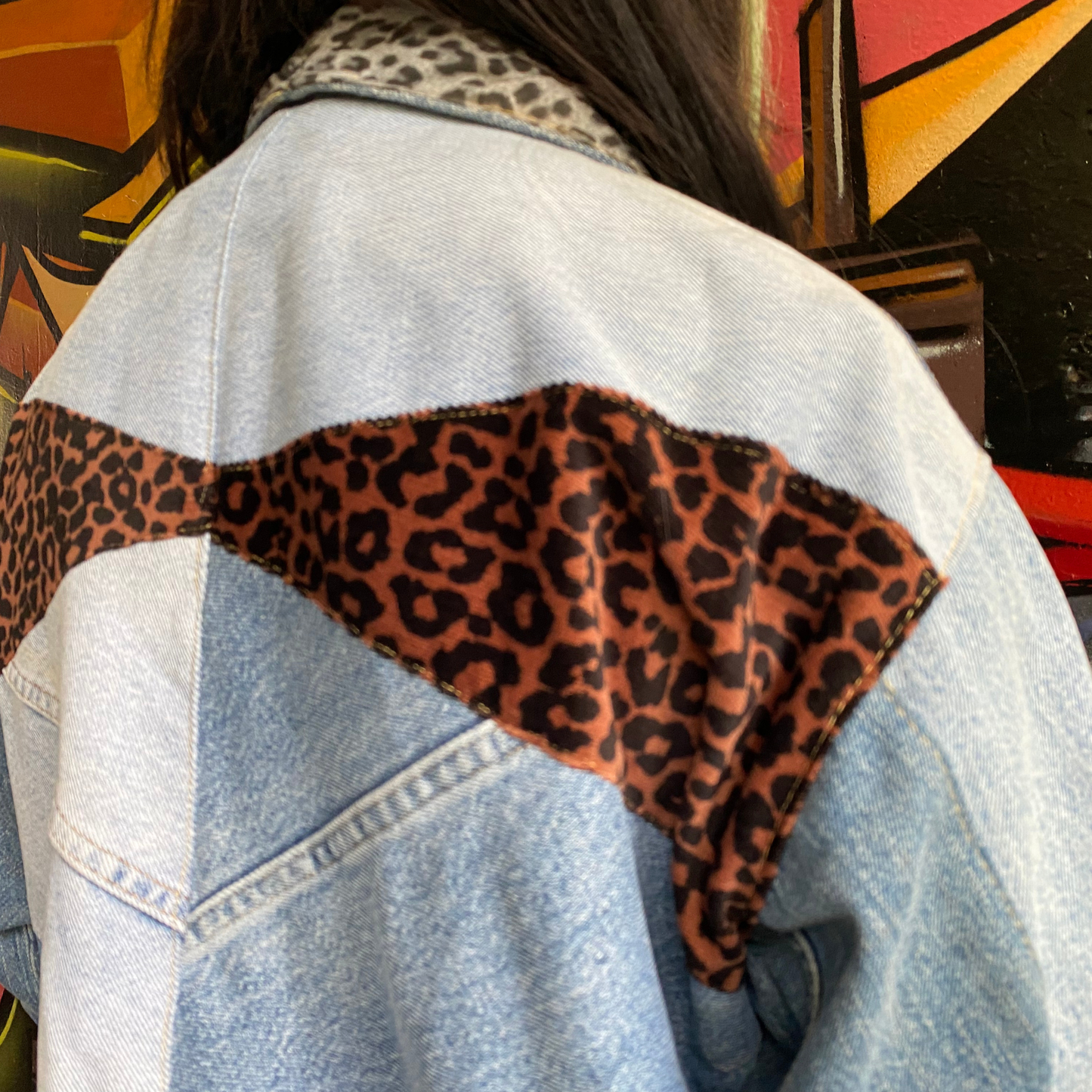 Reworked Denim Patchwork Jacket Carhartt-Style 7