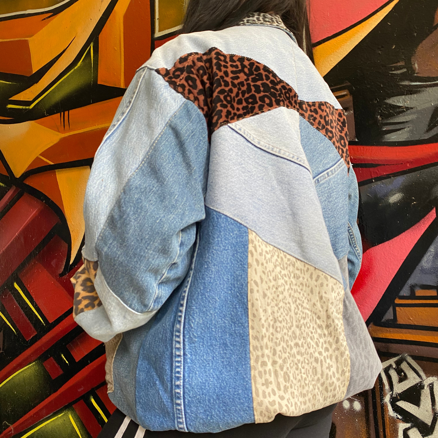 Reworked Denim Patchwork Jacket Carhartt-Style 7