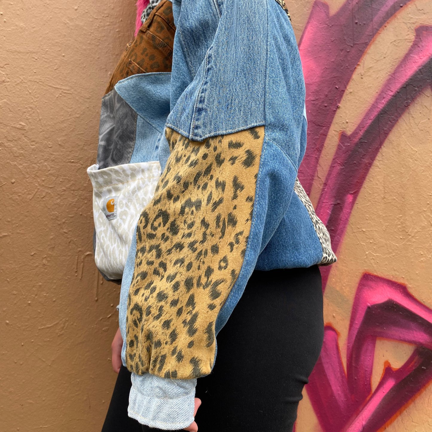 Reworked Denim Patchwork Jacket Carhartt-Style 2