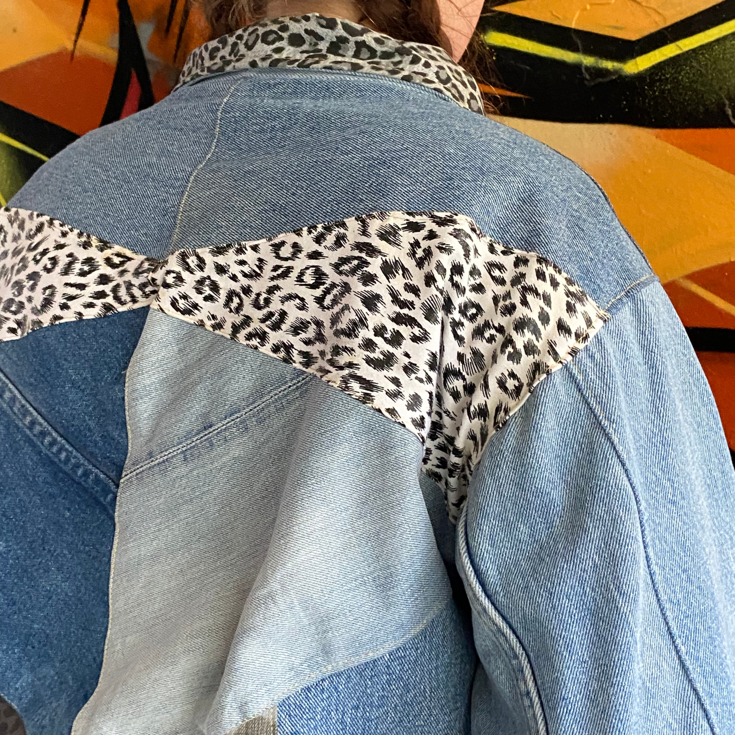 Reworked Denim Patchwork Jacket Carhartt-Style 8