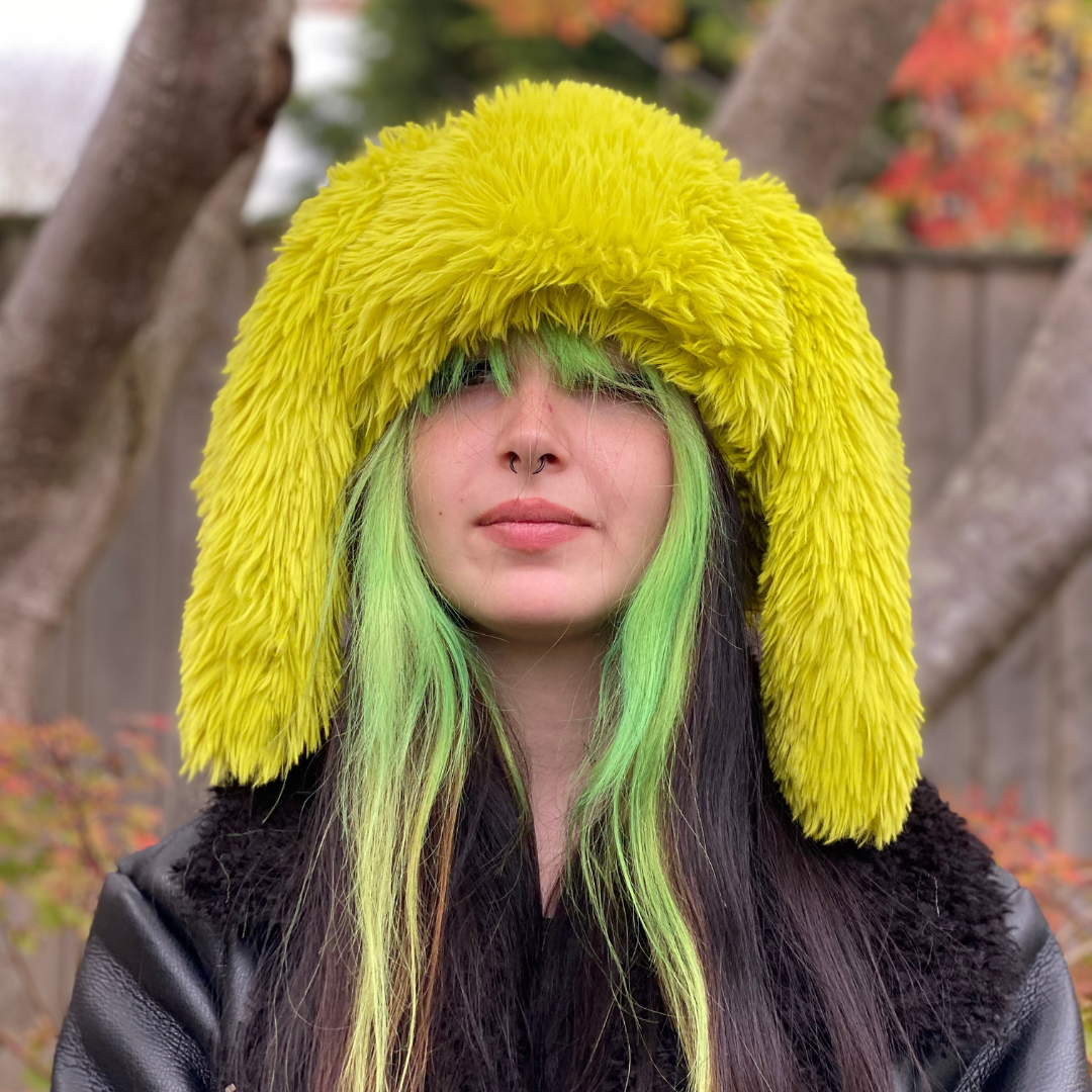 Warm Fluffy Floppy Rabbit Hat