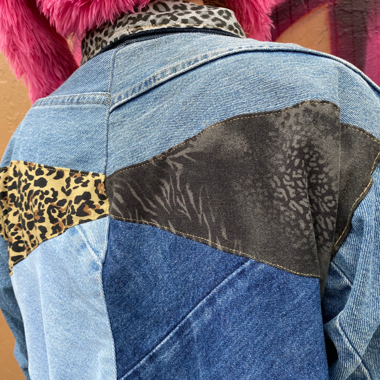Reworked Denim Patchwork Jacket Carhartt-Style 2