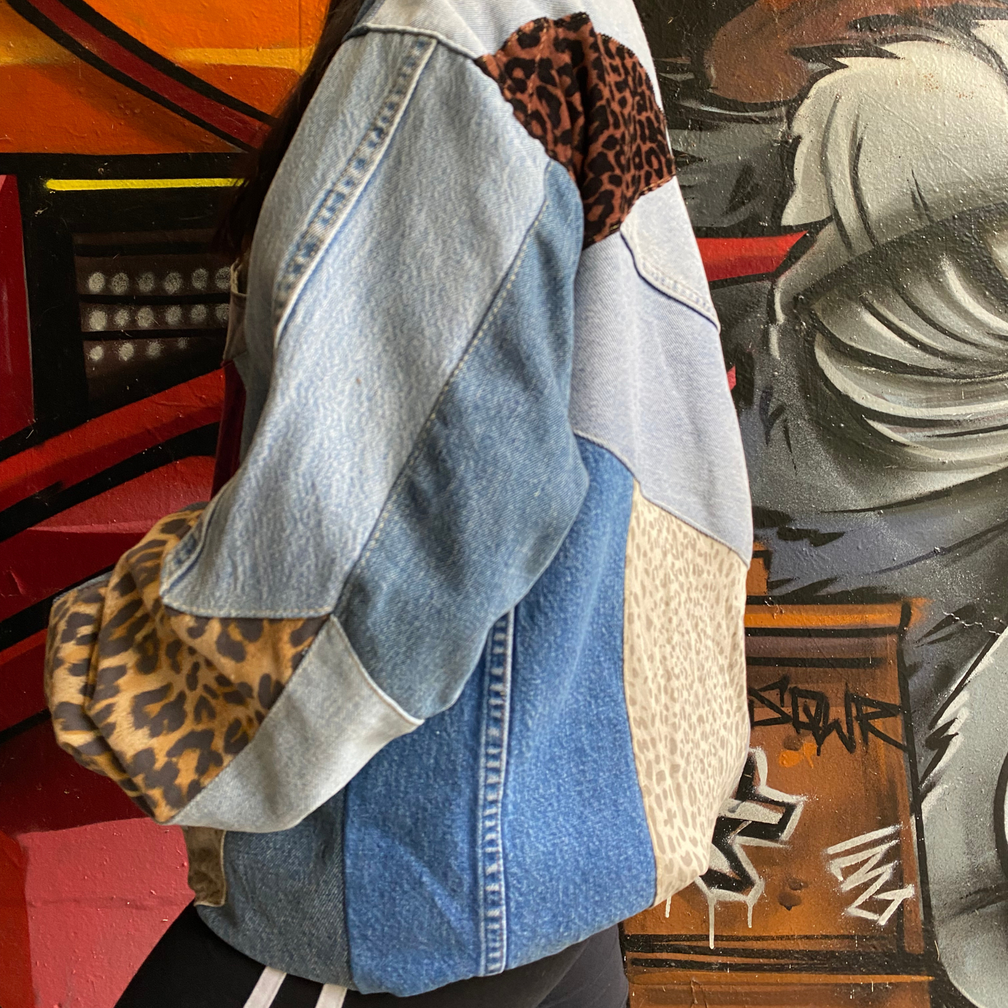 Reworked Denim Patchwork Jacket Carhartt-Style 7