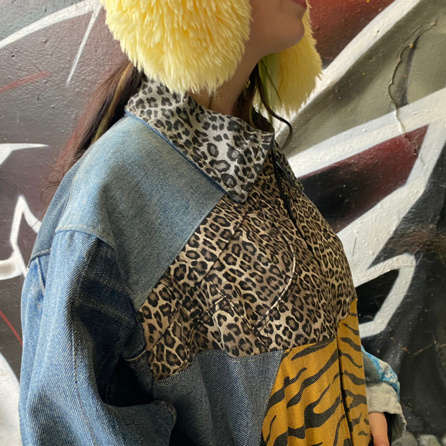 Reworked Denim Patchwork Jacket Carhartt-Style 4