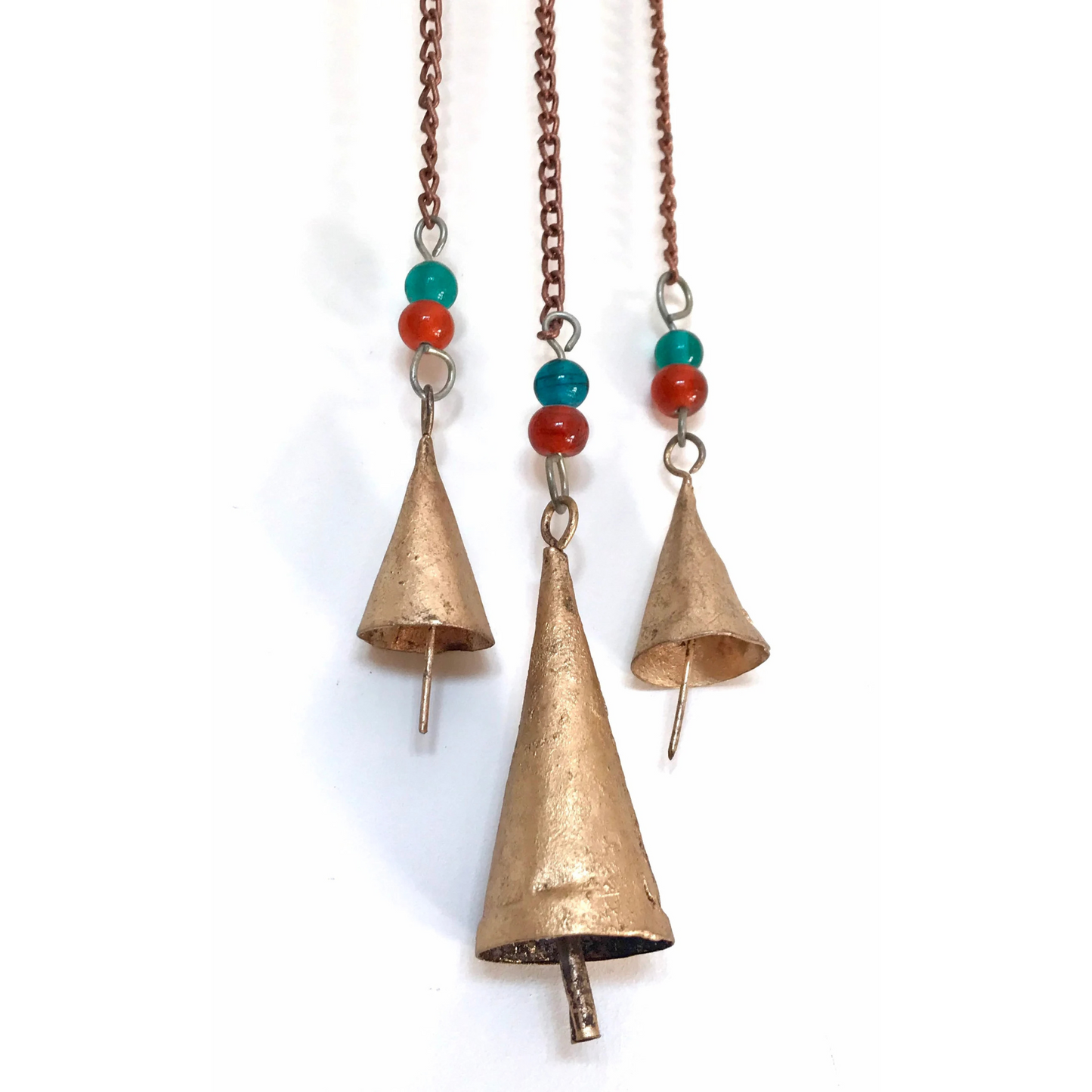 Hanging Brass Heart Wind Chime