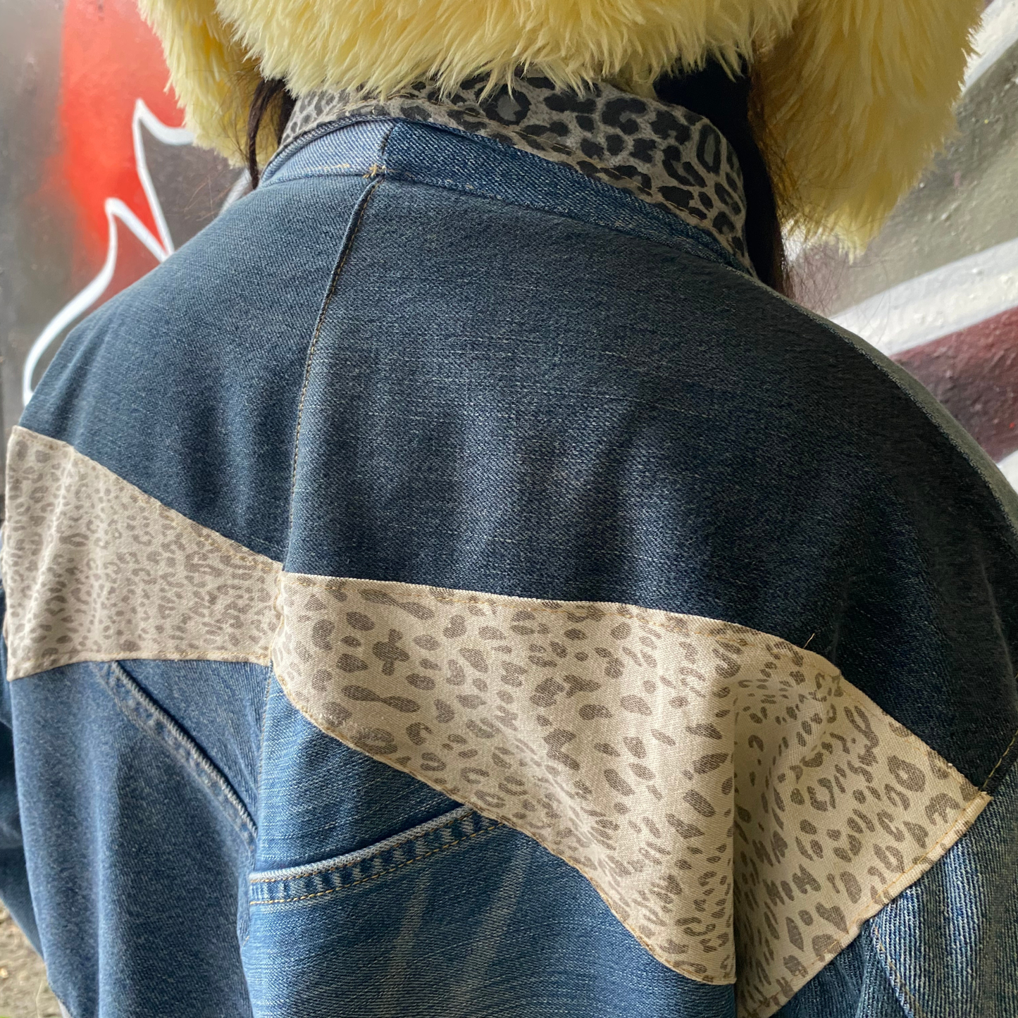 Reworked Denim Patchwork Jacket Carhartt-Style 4