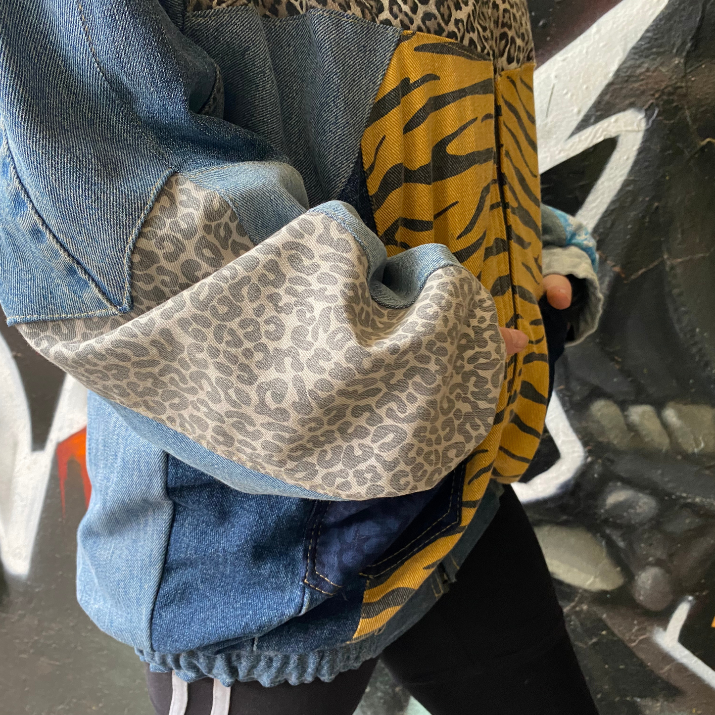 Reworked Denim Patchwork Jacket Carhartt-Style 4