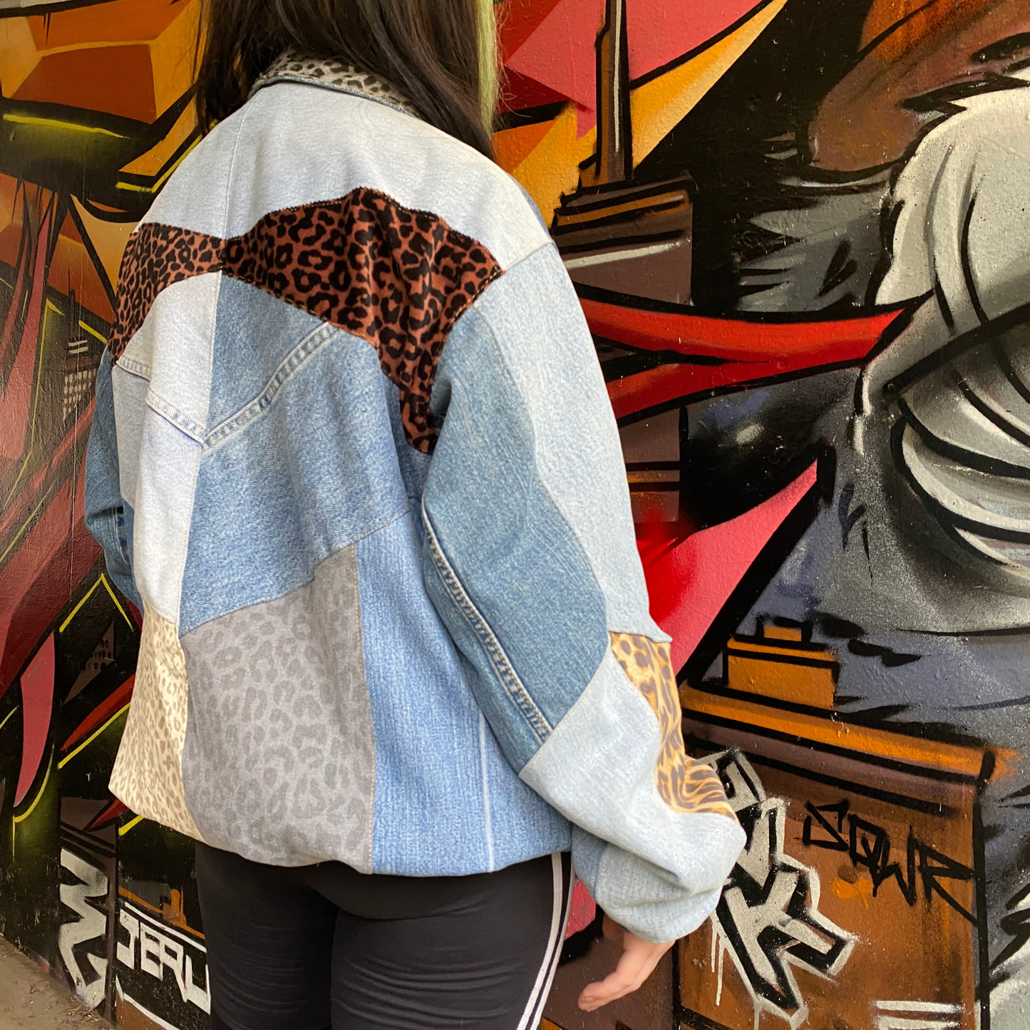 Reworked Denim Patchwork Jacket Carhartt-Style 7