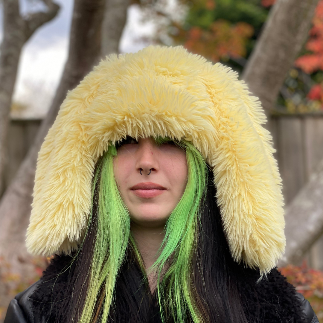 Warm Fluffy Floppy Rabbit Hat