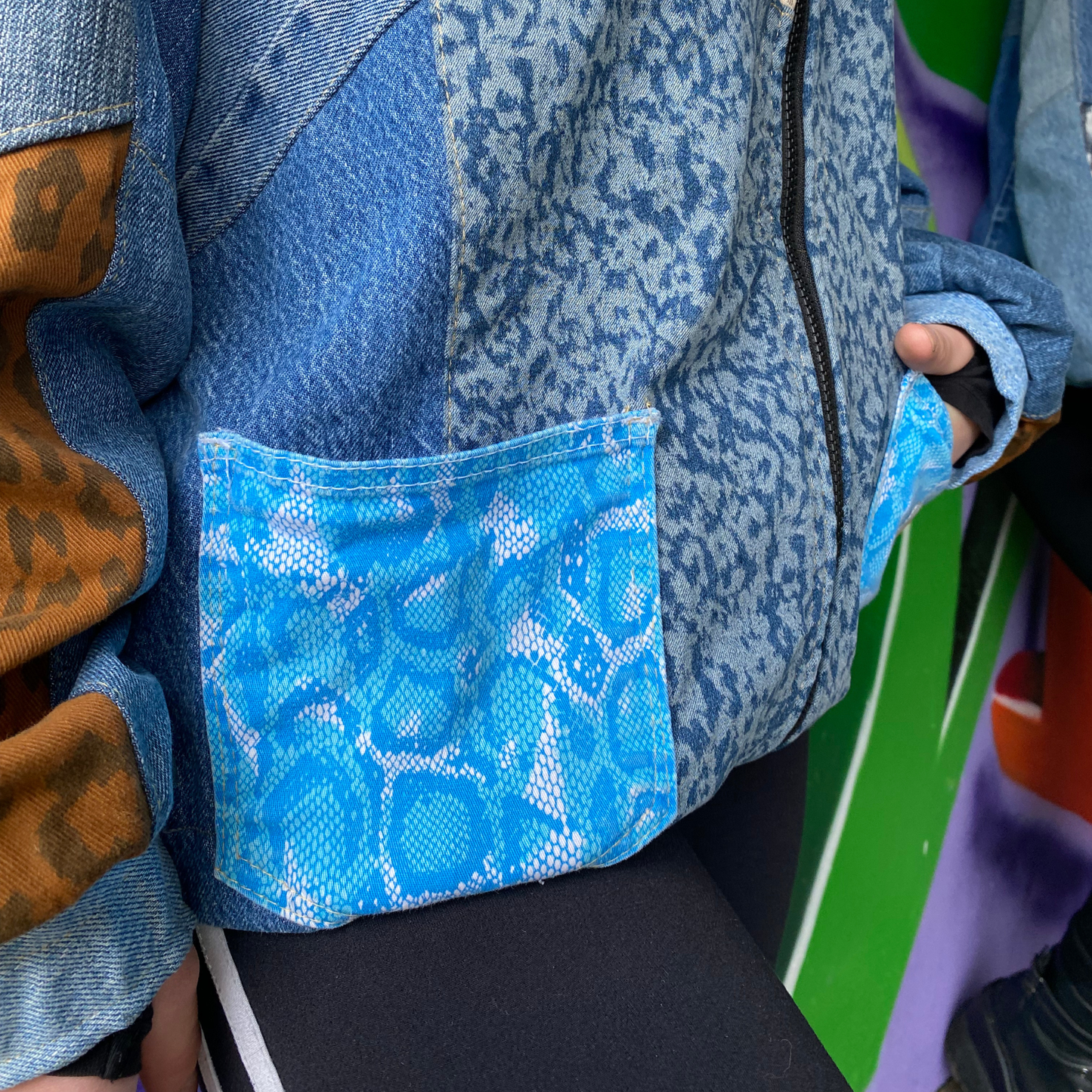 Reworked Denim Patchwork Jacket Carhartt-Style 6