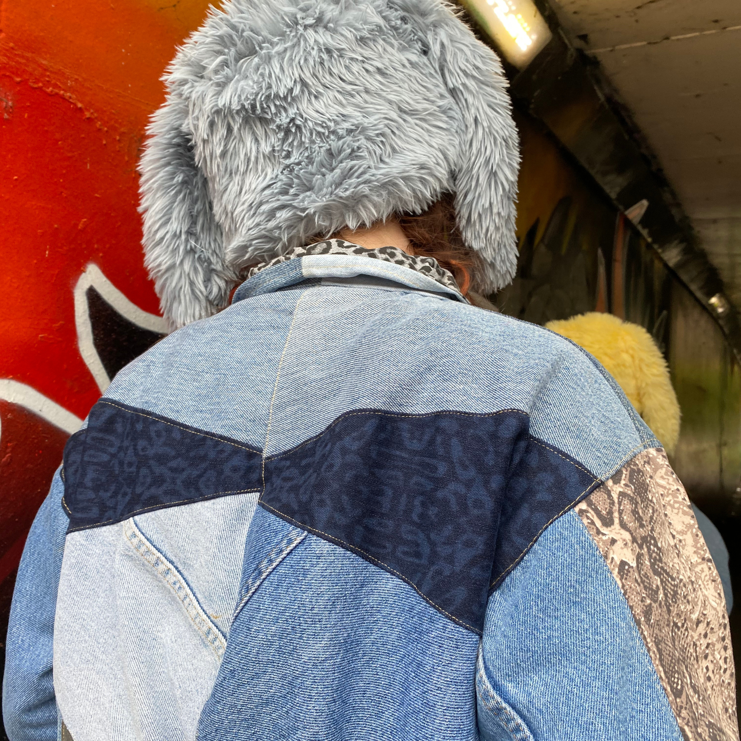 Reworked Denim Patchwork Jacket Carhartt-Style 3