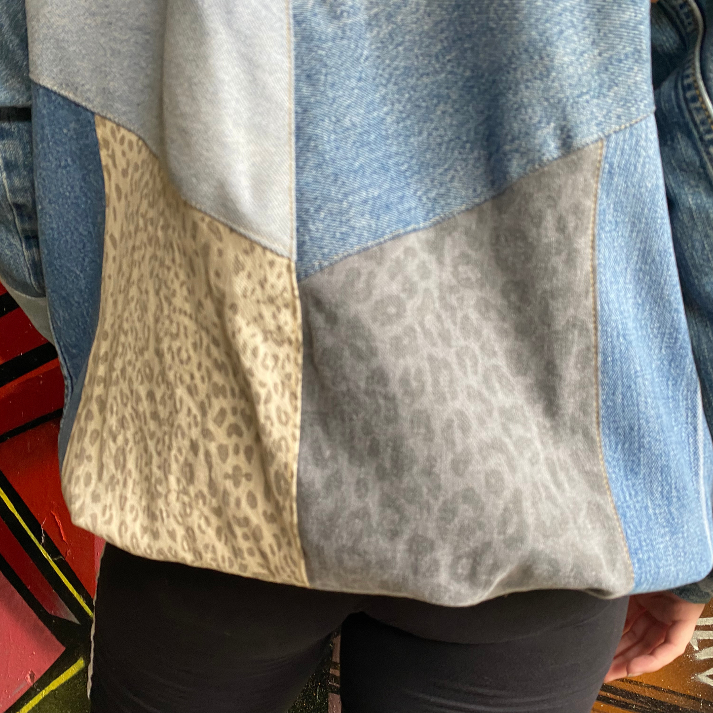 Reworked Denim Patchwork Jacket Carhartt-Style 7