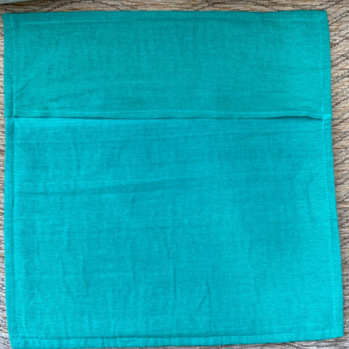 Turquoise Floral Kantha Cushion Cover