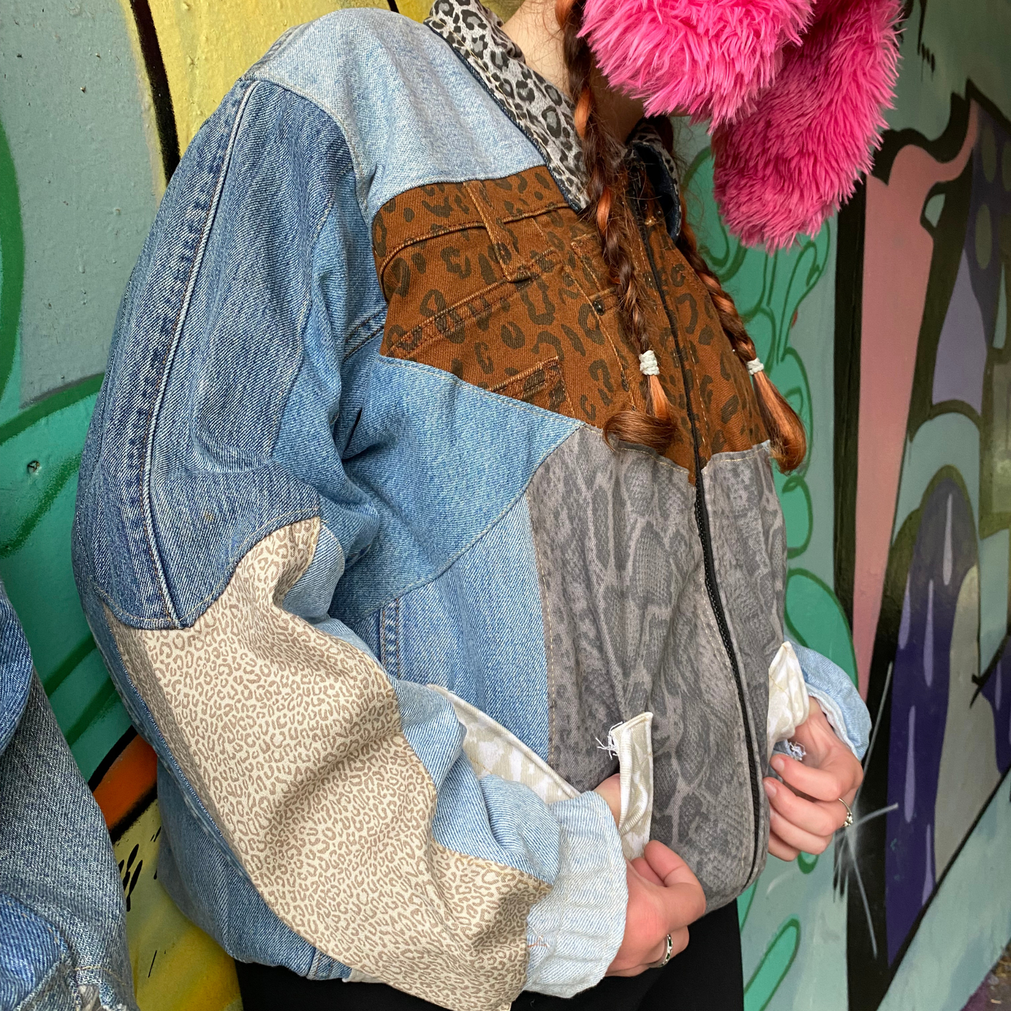 Reworked Denim Patchwork Jacket Carhartt-Style 2