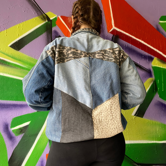 Reworked Denim Patchwork Jacket Carhartt-Style 5
