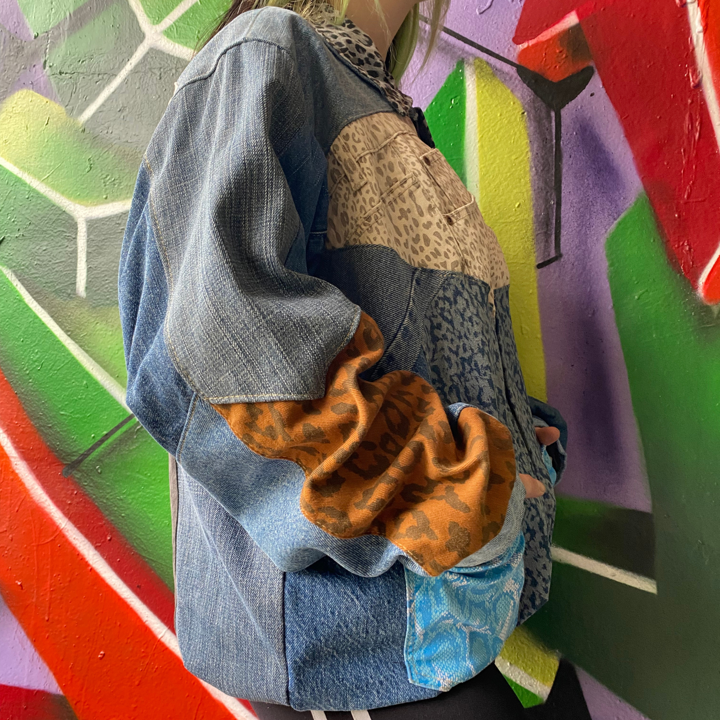 Reworked Denim Patchwork Jacket Carhartt-Style 6
