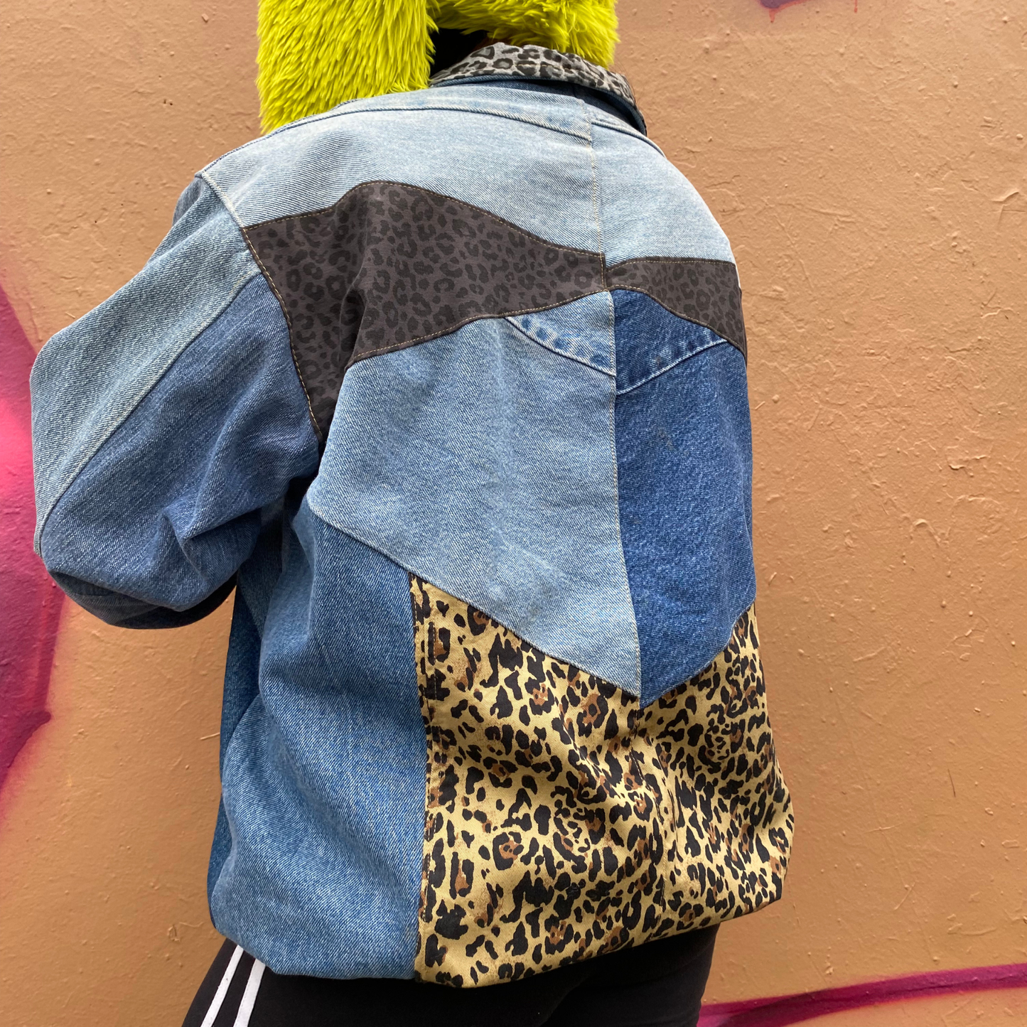 Reworked Denim Patchwork Jacket Carhartt-Style 1