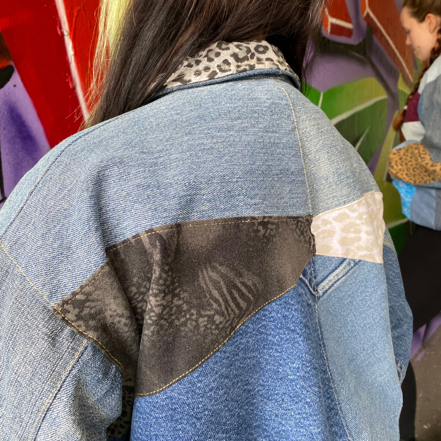 Reworked Denim Patchwork Jacket Carhartt-Style 6