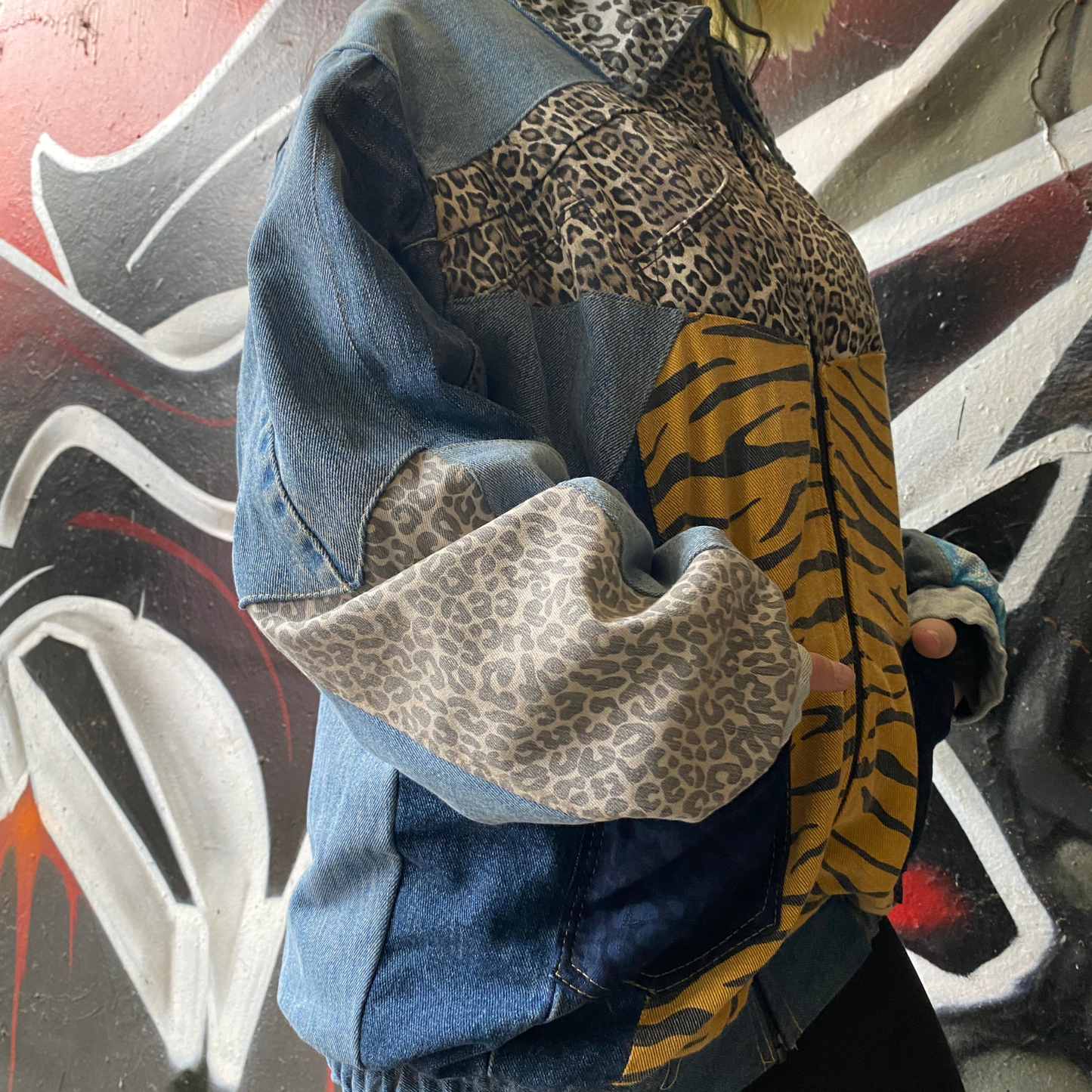 Reworked Denim Patchwork Jacket Carhartt-Style 4