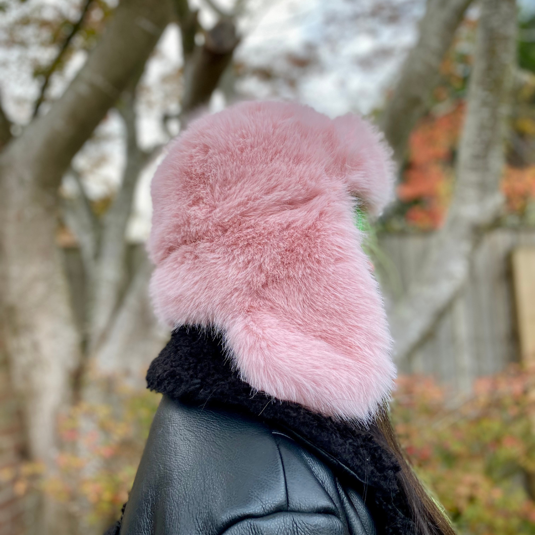 Warm Faux Fur Mink Trapper Hat