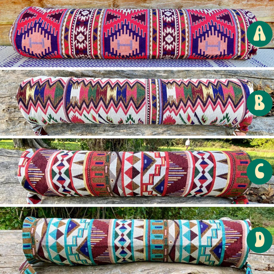 Woven Cotton Ethnic Geometric Yoga Mat Bag