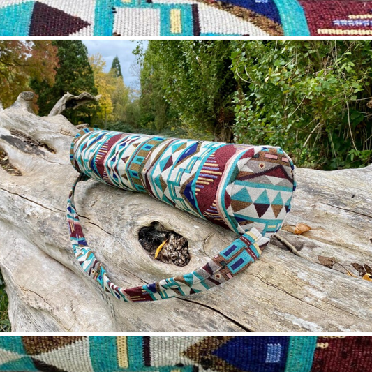 Woven Cotton Ethnic Geometric Yoga Mat Bag