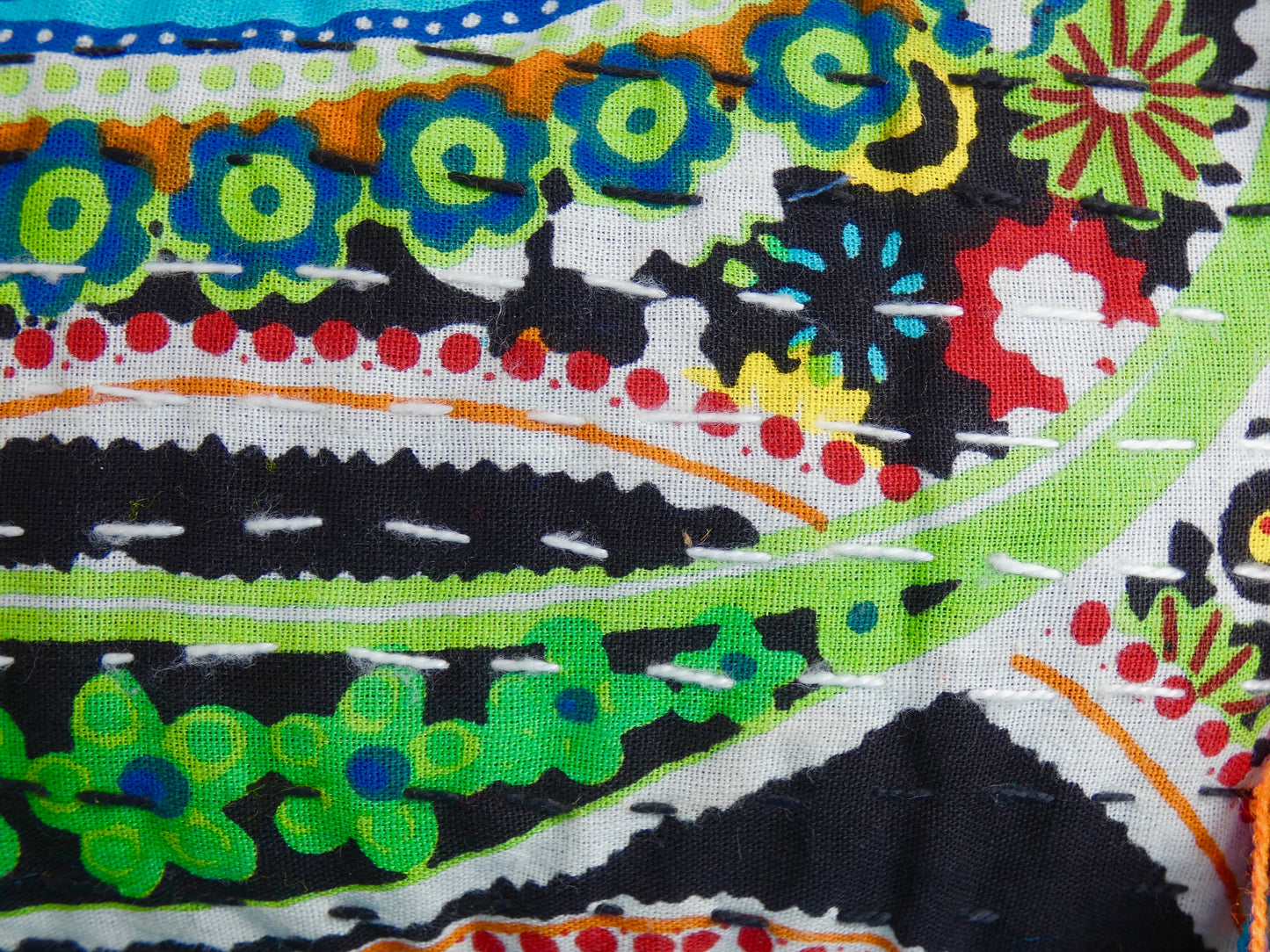 Handmade Cotton Kantha Purse - Black