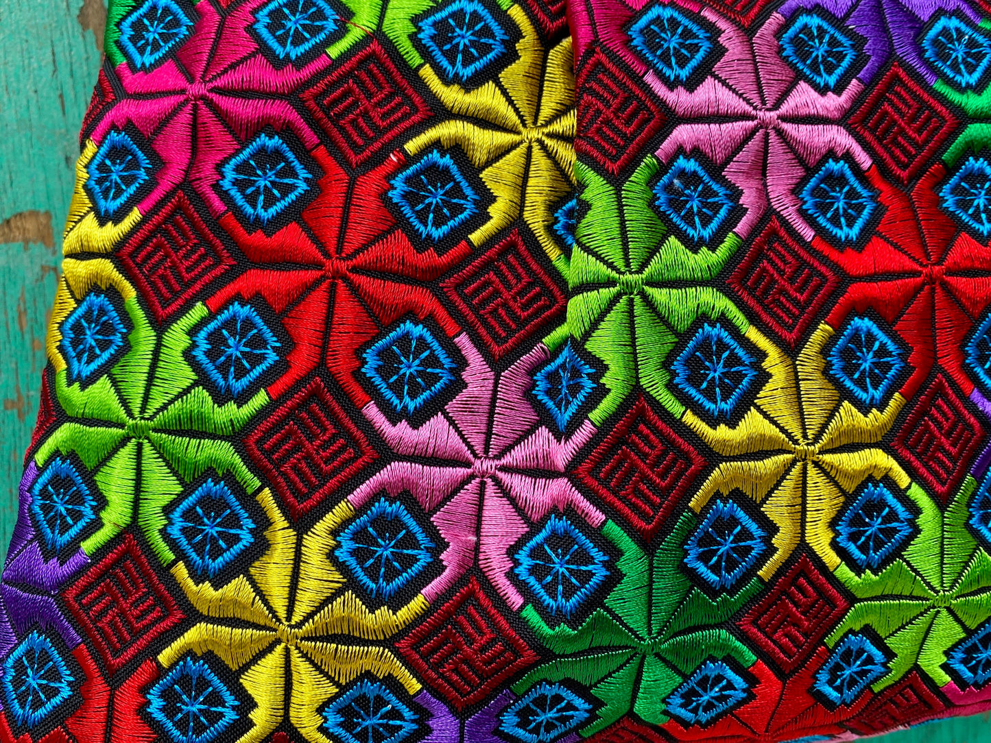 Colourful Embroidered Hmong Shoulder Bag