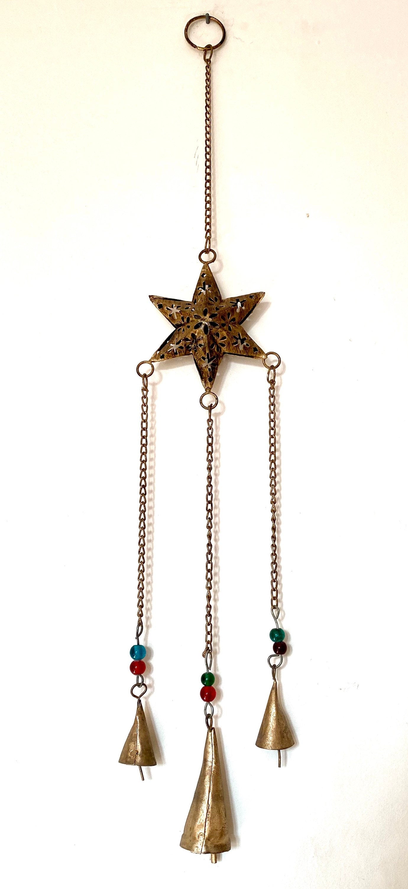 Hanging Brass Star Wind Chime
