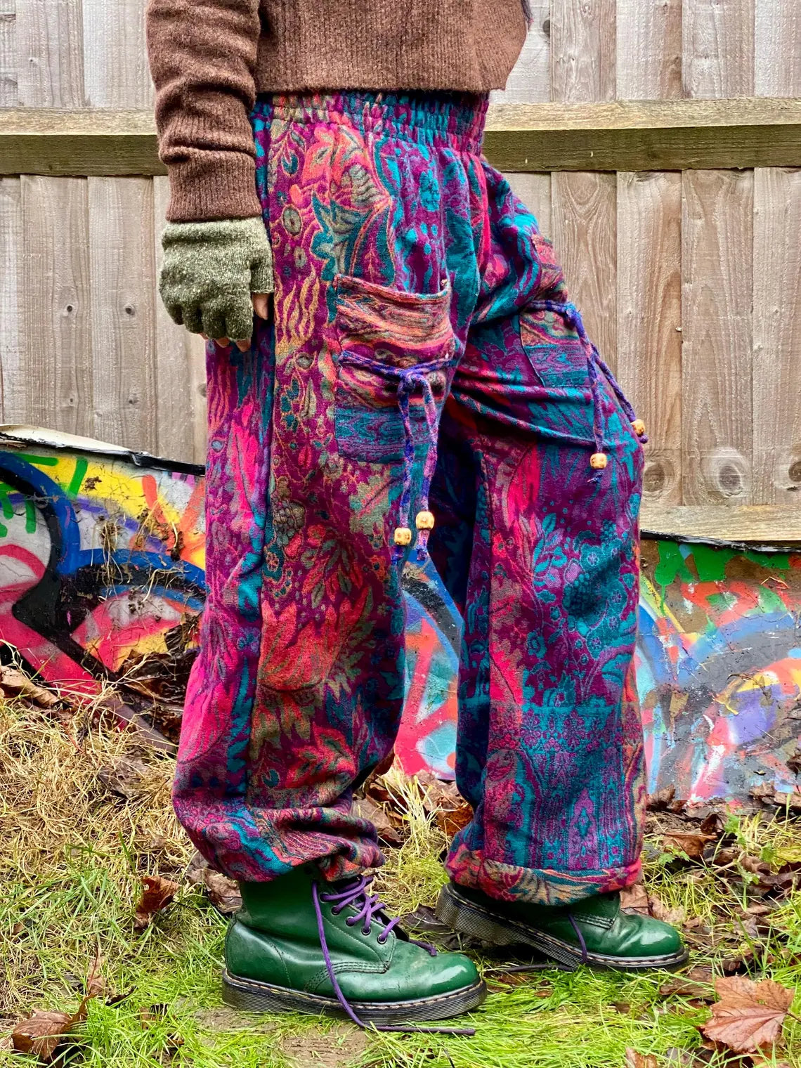 Cosy Warm Winter Blanket Trousers - Anemone