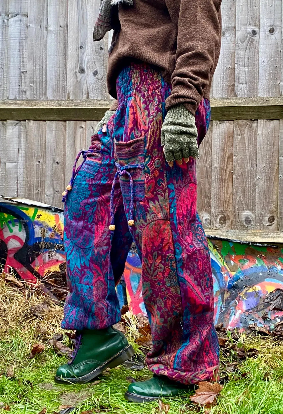 Cosy Warm Winter Blanket Trousers - Anemone