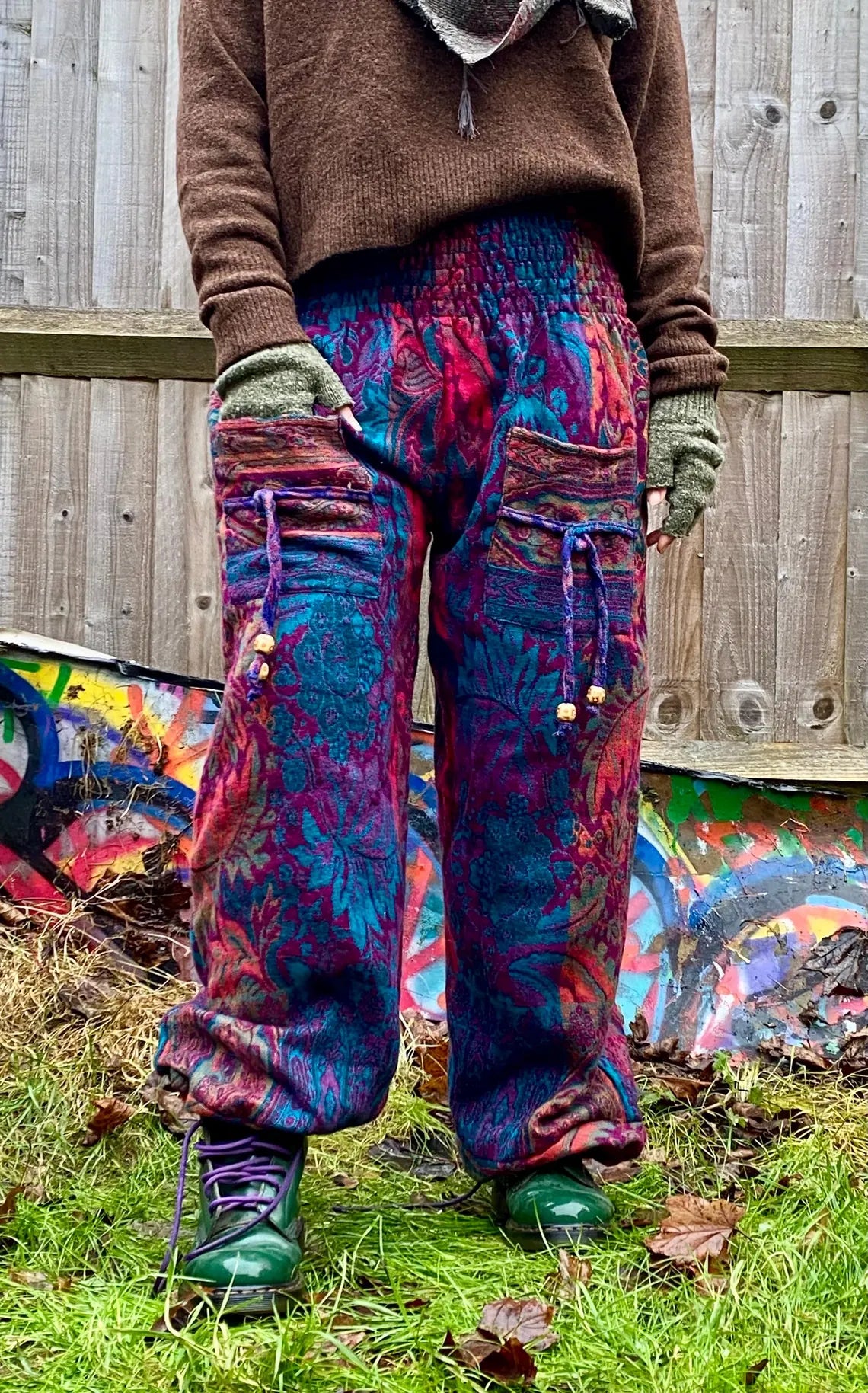 Cosy Warm Winter Blanket Trousers - Anemone