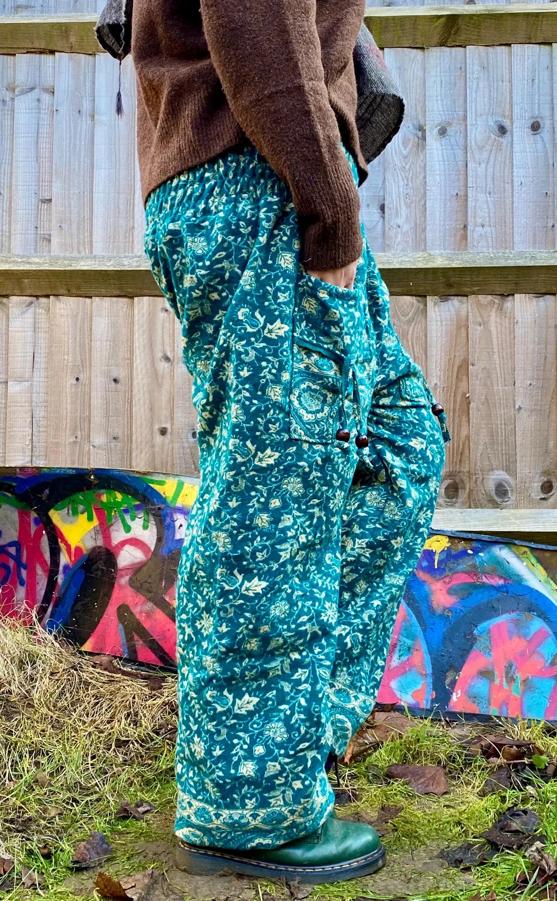 Extra Thick Cosy Warm Winter Blanket Trousers - Teal